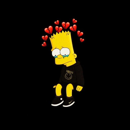 sad bart simpson pfp cartoon