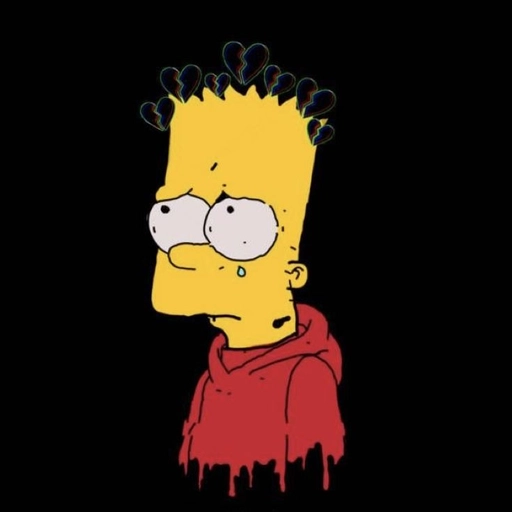bart simpson sad pfp cute