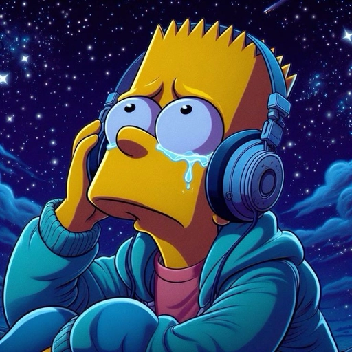 bart simpson pfp sad meme