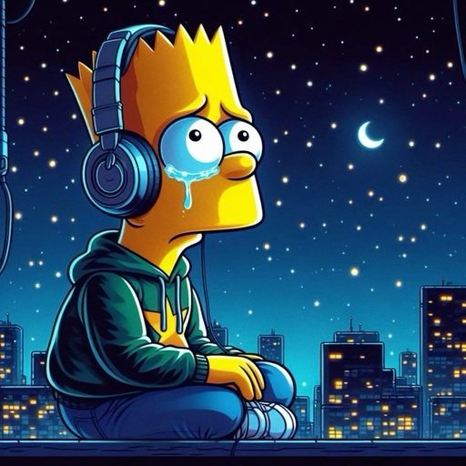 gloomy bart simpson pfp