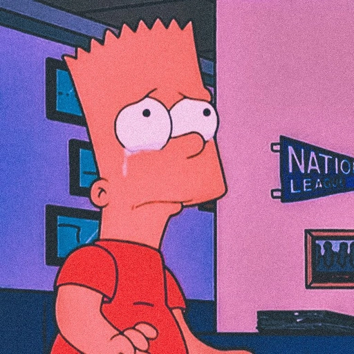 bart simpson feeling sad pfp