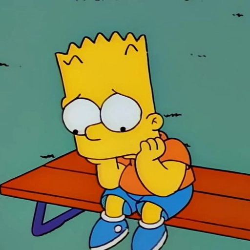 depressed bart pfp cartoon