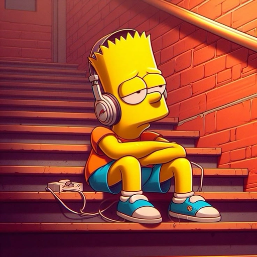 bart simpson pfp tearful