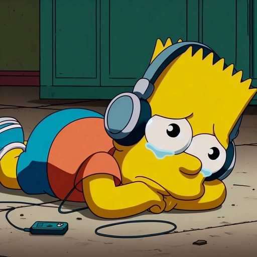 sad bart simpson pfp funny
