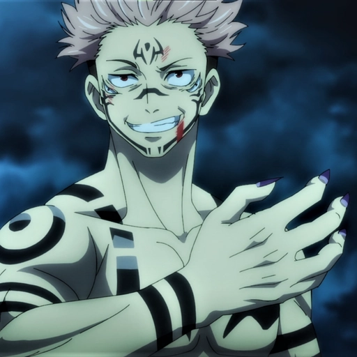 sukuna face close-up manga profile picture