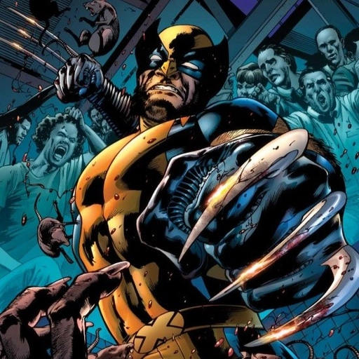 wolverine pfp blue filter