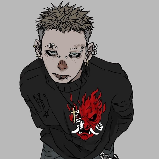 black y2k pfp aesthetic dark theme