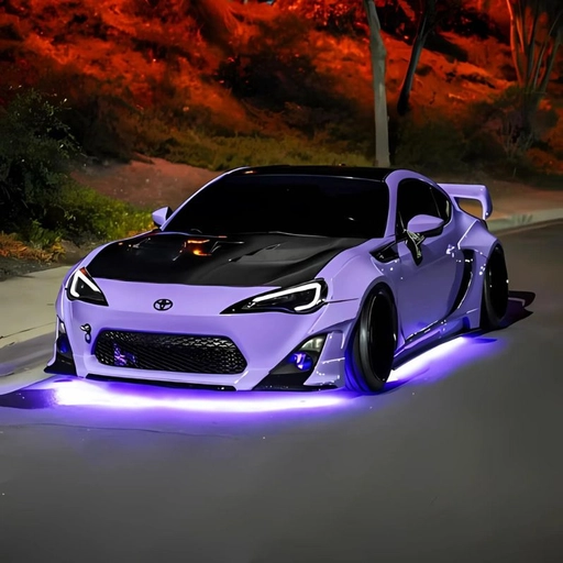 stylish purple drift car pfp