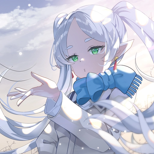 frieren aesthetic pfp white hd