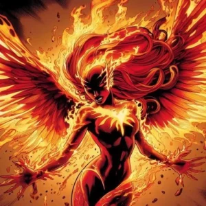 jean grey pfp burning