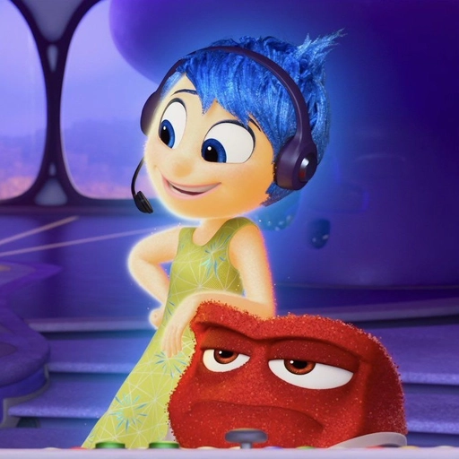joyful inside out pfp cartoon style
