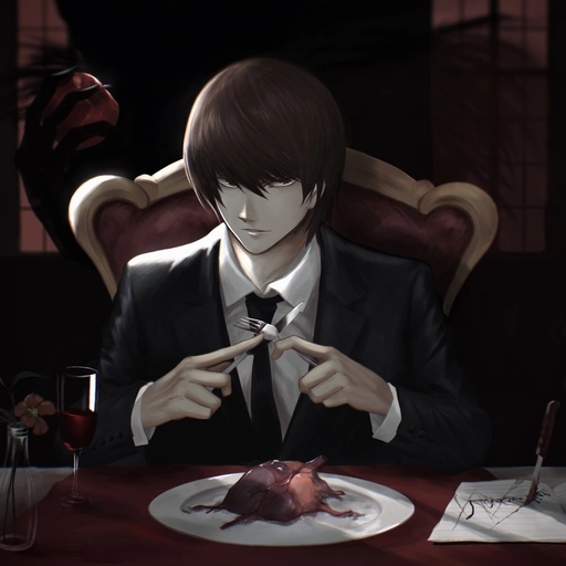 light yagami monochrome pfp 