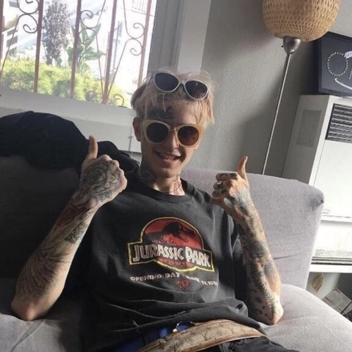 lil peep rare black and white pfp