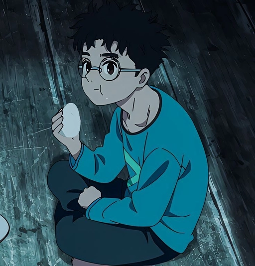 okarun pfp aesthetic cartoon