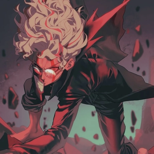 okarun pfp colorful background