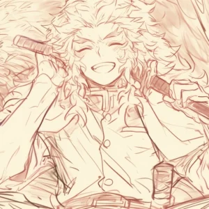 rengoku pfp intense gaze