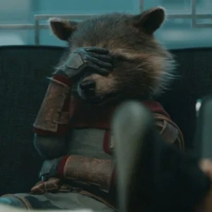 rocket raccoon pfp comic style