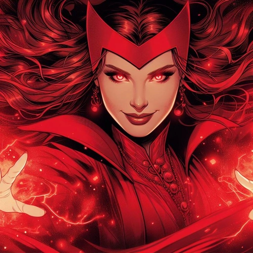 scarlet witch moody anime pfp