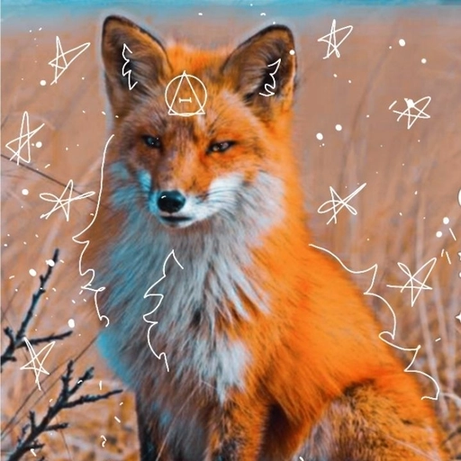 stylish red fox therian pfp