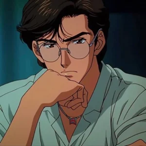 90s retro anime pfp art