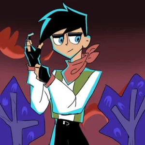 danny phantom cool pfp glow eyes