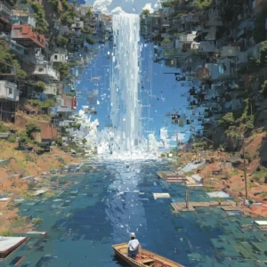 anime glitchcore pfp glitch vibe