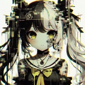 dark glitchcore pfp horror vibe