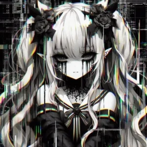 2020 glitchcore pfp colorful tone