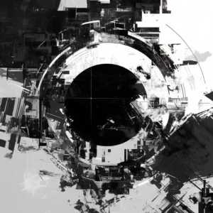 glitchcore aesthetic pfp moody