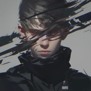 glitchcore aesthetic pfp static