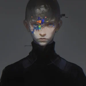 2020 glitchcore pfp vaporwave