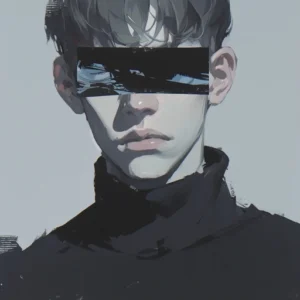 anime glitchcore pfp retro