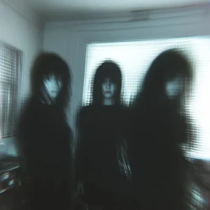 dark glitchcore pfp static noise