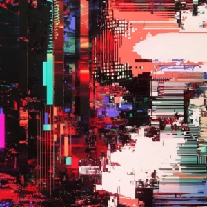 dark glitchcore pfp pixel static