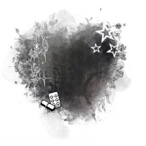 heart and star pfp border