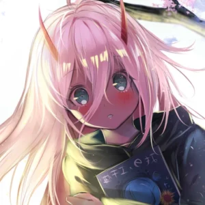zero two pfp with horns
