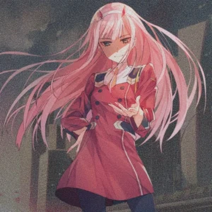 zero two pfp smiling