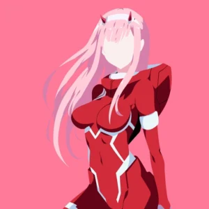 zero two manga pfp detailed