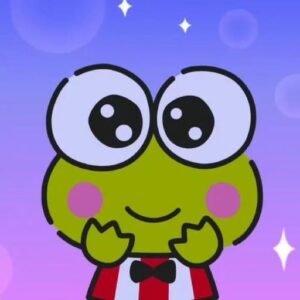 aesthetic frog pfp with sparkles