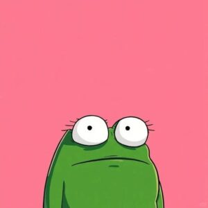 aesthetic frog pfp with vintage vibe