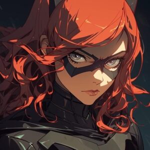 bright background batgirl cartoon pfp