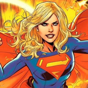 calm supergirl picture with blue tone