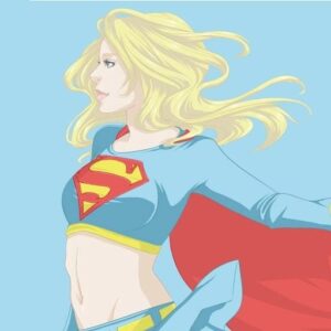 detailed supergirl artwork portrait