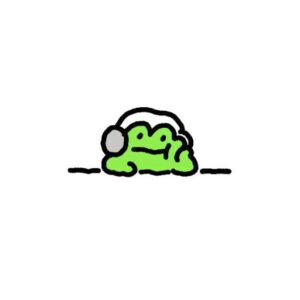 frog pfp aesthetic with heart icons