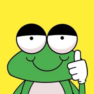 froggy profile picture with leaf background