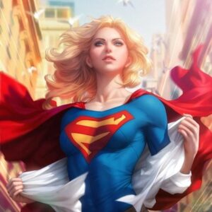 futuristic supergirl profile icon