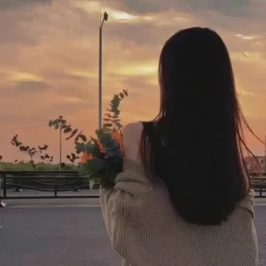 girly pfp with long hair