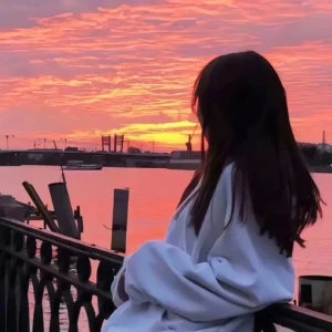 girly pfp with subtle blush