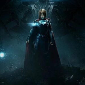 majestic supergirl picture with cape flowing