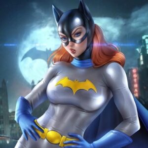 simplified colors batgirl cartoon pfp
